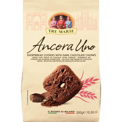 Tre Marie Shortbread Cookies with Dark Chocolate Chunks 300g - Case of 12