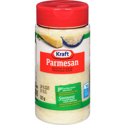 Kraft Parmesan Grated Cheese 125g - Case of 12