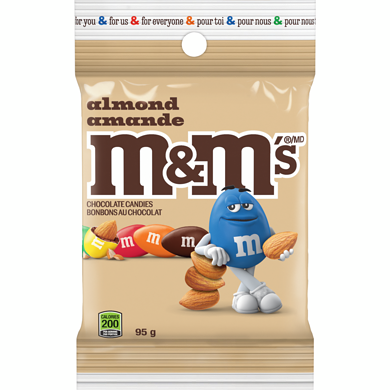 M&M's Almond Peg Bag 95g - Case of 24