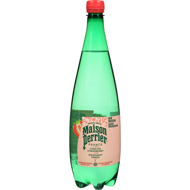 Maison Perrier Carbonated Natural Spring Water Strawberry 1L (12 Pack)