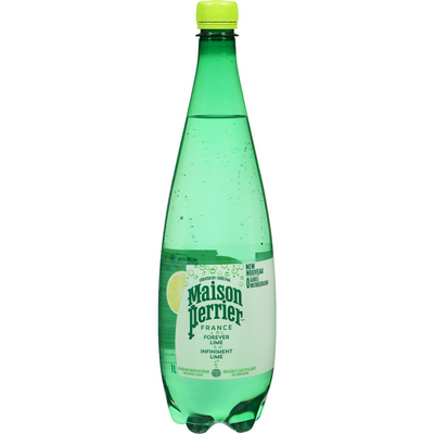 Maison Perrier Carbonated Natural Spring Water Lime 1L (12 Pack)