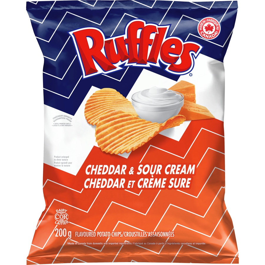 Ruffles Cheddar & Sour Cream 200g - Case of 12