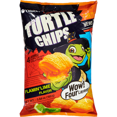 Turtle Chips Flamin' Lime - Case of 12