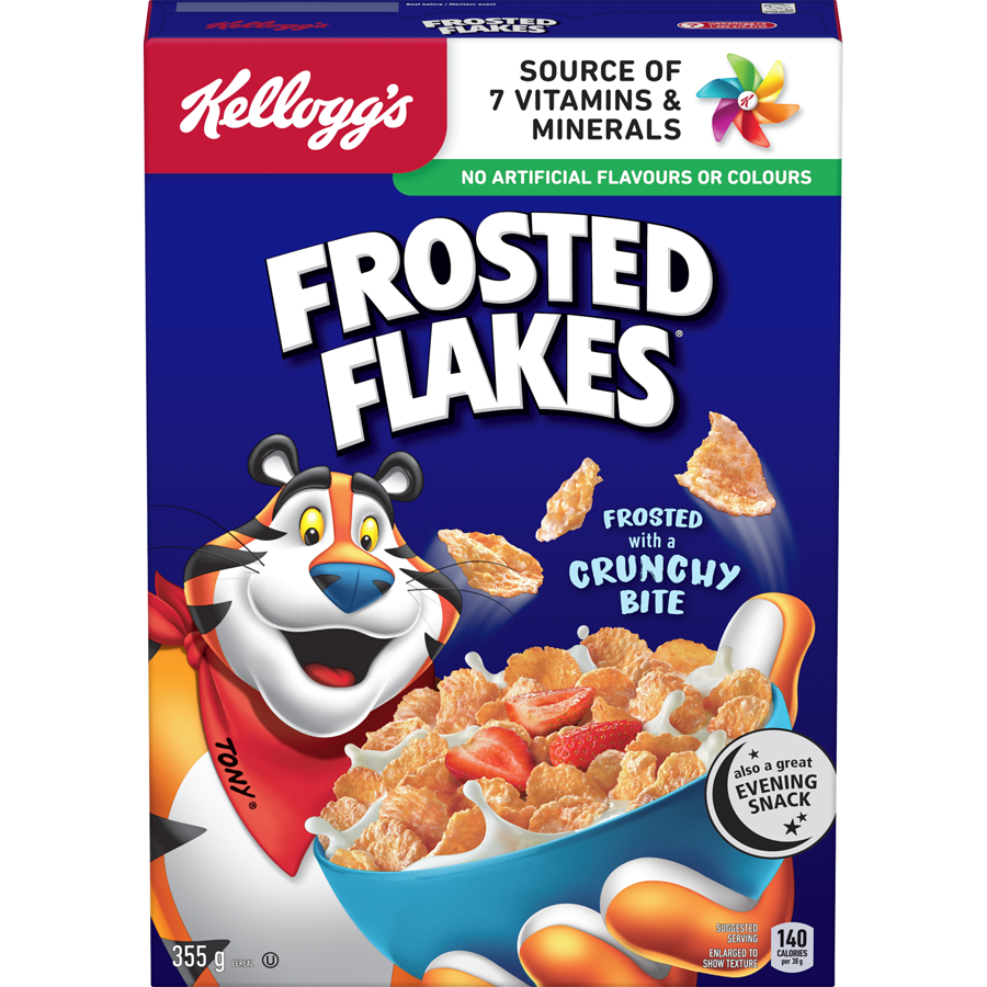 Kellogg's Frosted Flakes Cereal 355g - Case of 12