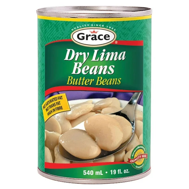 Grace Dry Lima Beans 540ml - Case of 12