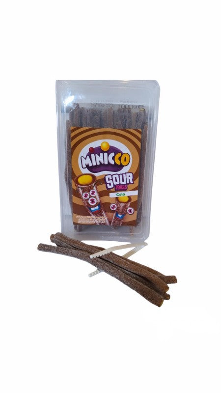 Minicco Sour Cola Filled Pencils 100g