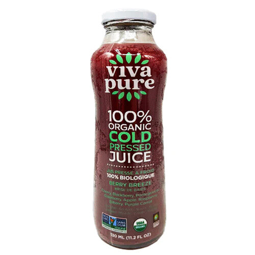 Viva Pure 100% Organic Pressed Juice Berry Breeze 330ml (12 Pack)