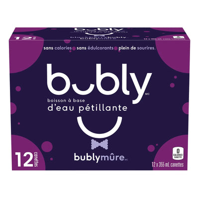 Bubly Sparkling Water Blackberry 355ml - (Case of 12)