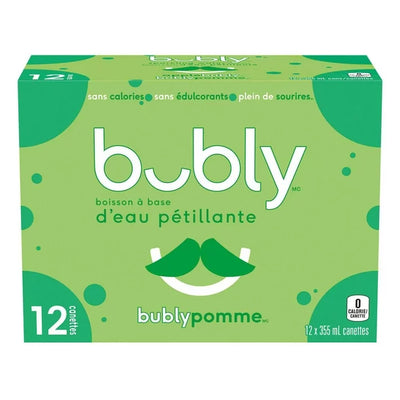 Bubly Sparkling Water Apple 355ml - (Case of 12)