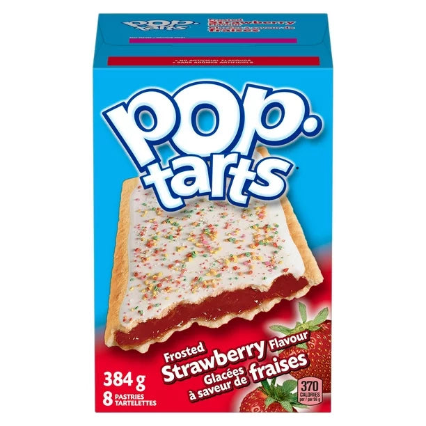 Pop Tarts Frosted Strawberry 384g - Box of 8 Pastries