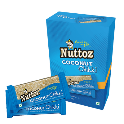 Nuttoz Coconut Chikki Bars - 10ct