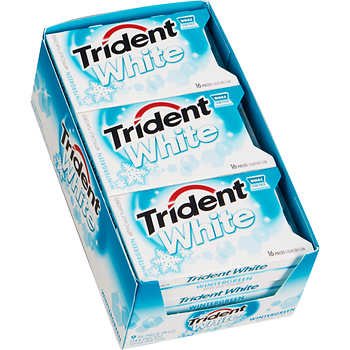 Trident White Wintergreen Gum 16pc - 9ct