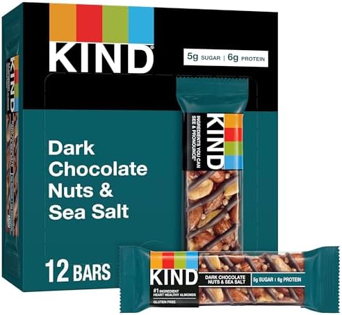 Kind Dark Chocolate Nuts & Sea Salt Bars 40g - 12ct