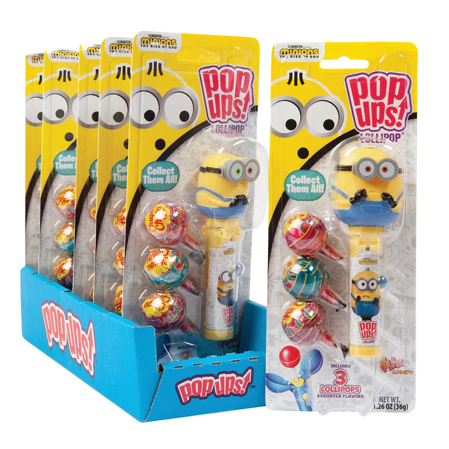 Pop Ups! Minions Lollipop - 6ct