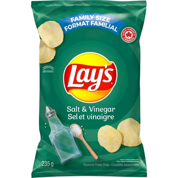 Lay's Salt & Vinegar 235g (Case of 12)