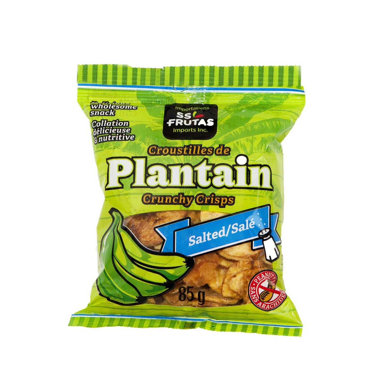 Plantain Crunchy Crisps Salted 85g - Case of 50