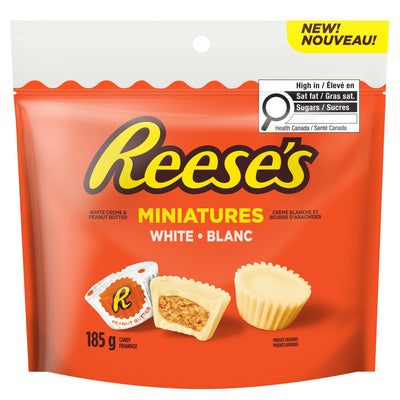 Reese's Miniatures White Peg Bag 185g - Case of 12