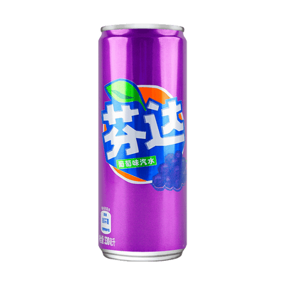 Fanta Grape Flavor 330ml Cans (China) - Case of 12