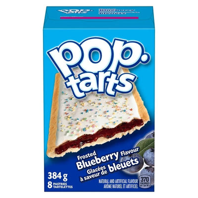 Pop Tarts Frosted Blueberry 384g - Box of 8 Pastries