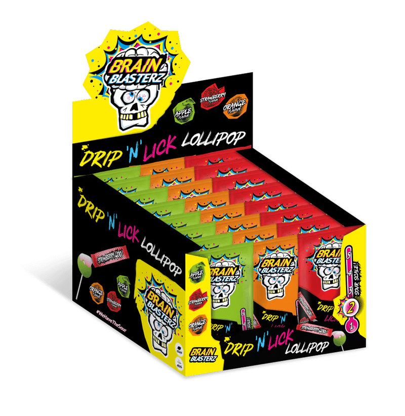 Brain Blasterz Drip N' Lick Lollipop 18g - 24ct - EU