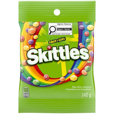 Skittles Sours Bag 140g - Case of 12