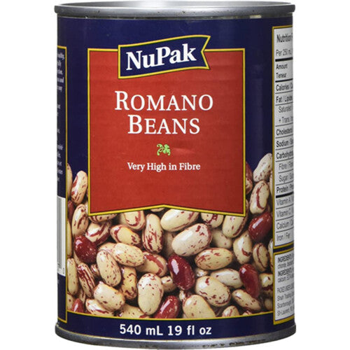 NuPak Romano Beans 540ml - Case of 12