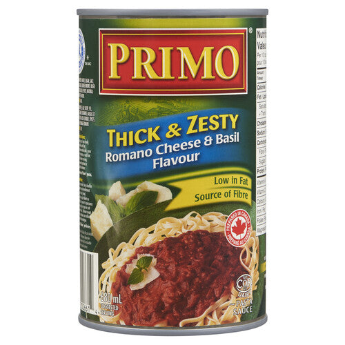 Primo Thick & Zesty Romano Cheese & Basil Sauce 680ml - Case of 12