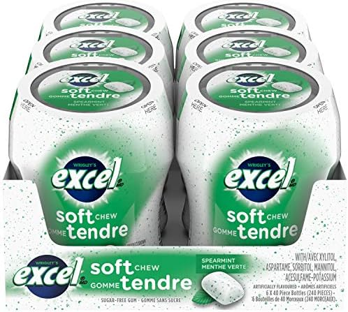 Excel Soft Chew Spearmint Tubs Gum - 6ct