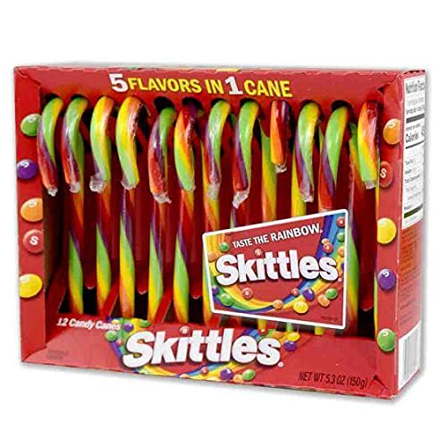 Skittles 12 Candy Canes (Case of 12)