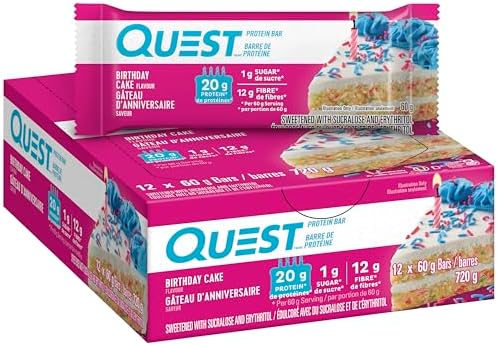 Quest Protein Bar Birthday Cake - 12ct