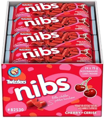 Twizzlers Nibs Cherry Licorice 75g - 24ct