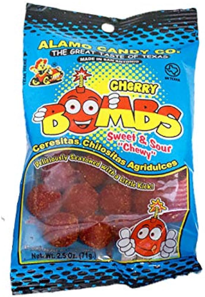 Alamo Candy Cherry Bombs Sweet & Sour - 12ct