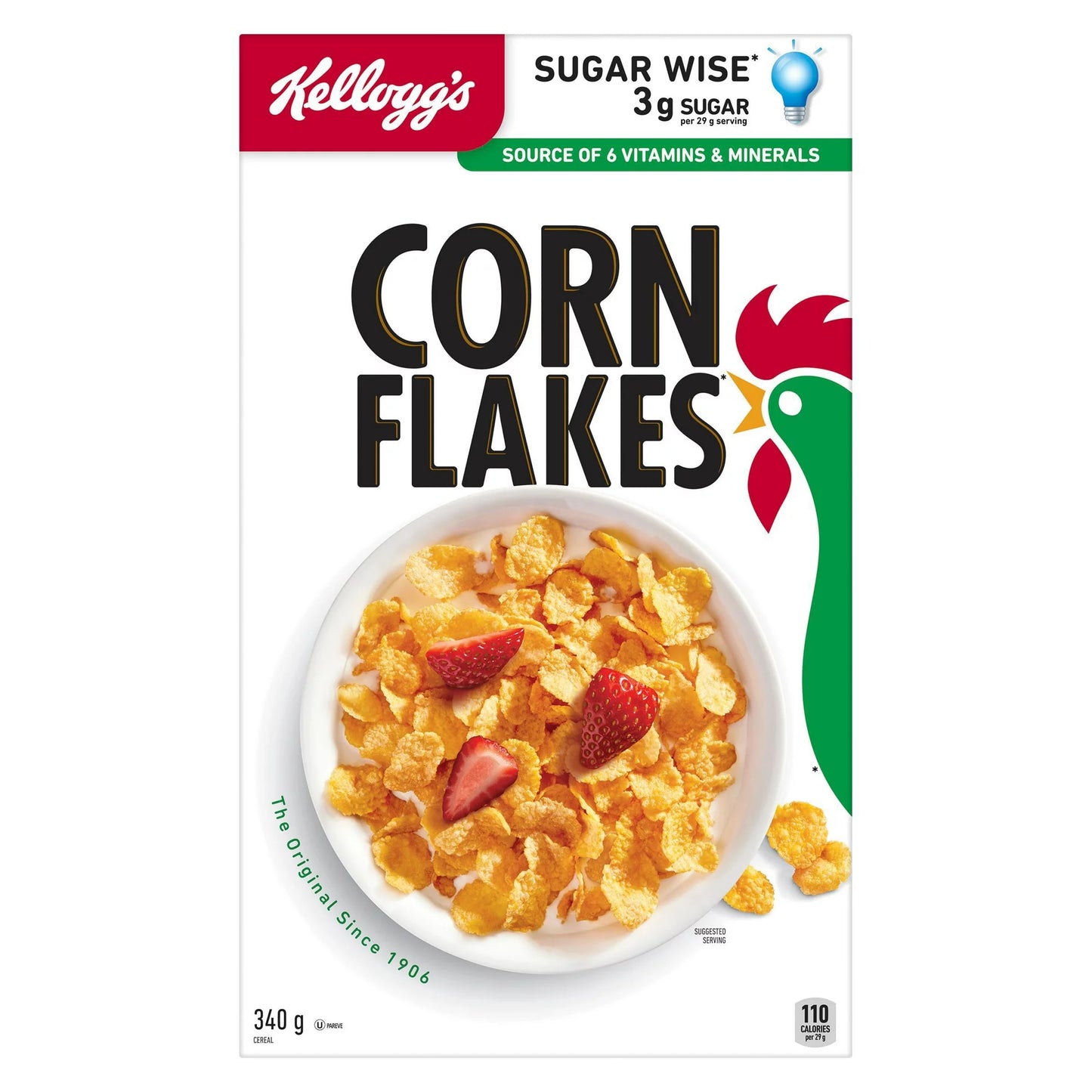 Kellogg's Corn Flakes Cereal 340g - Case of 12