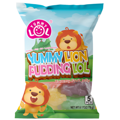 Yummy LOL Lion Pudding Jelly 175g (Case of 48)