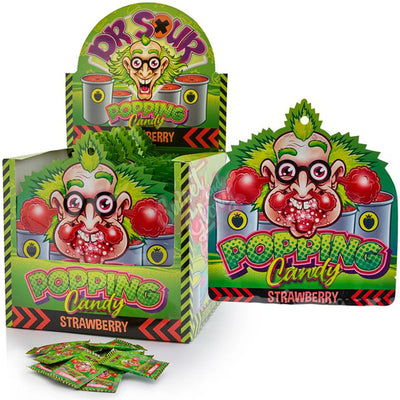Dr Sour Popping Candy Strawberry 15g - 20ct