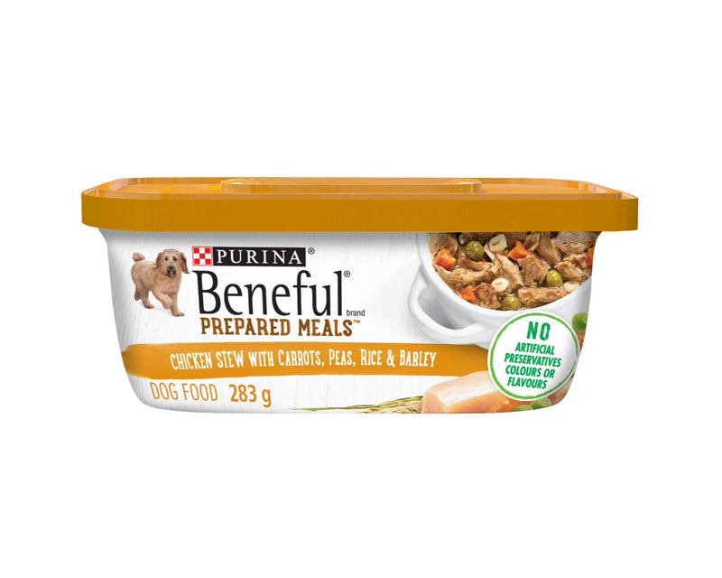 Purina Beneful Prepared Chicken Stew with Carrots Dog Food 283g - Case of 8