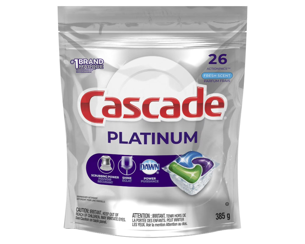 Cascade Platinum Dishwashing 26 Pods 385G