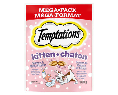 Temptations Kitten Salmon & Dairy Cat Food 180g - Case of 10