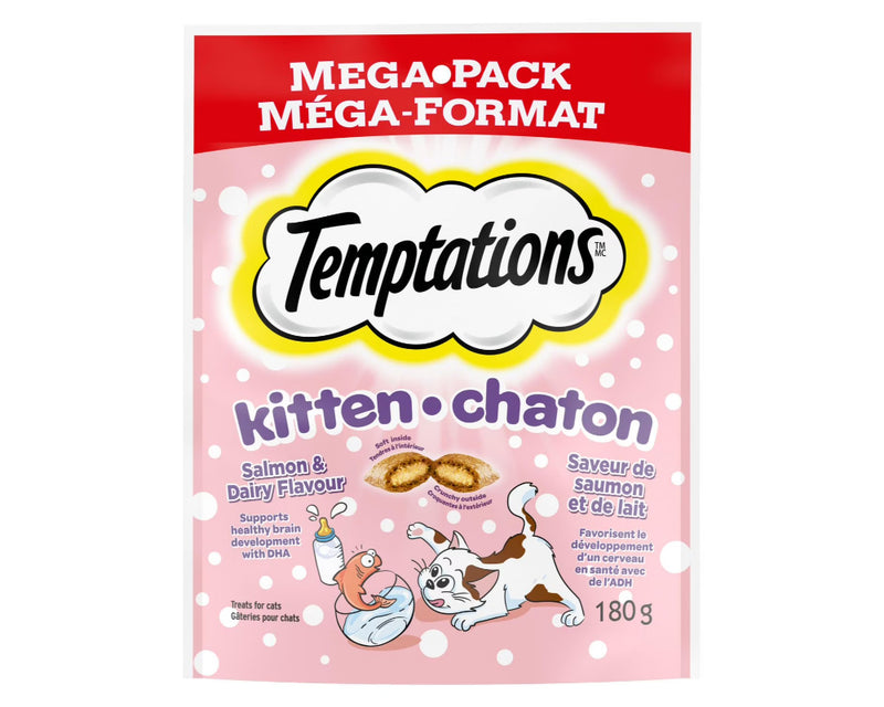 Temptations Kitten Salmon & Dairy Cat Food 180g - Case of 10