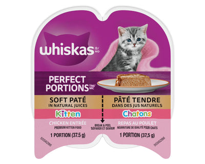 Whiskas Perfect Portions Kitten Chicken Pâté Cat Food 75g - Case of 24