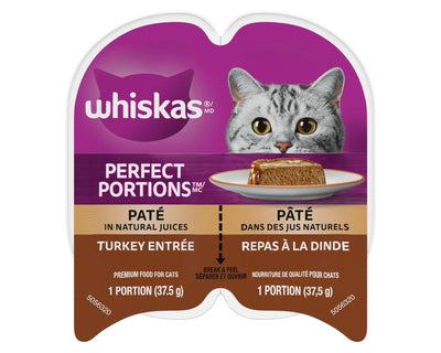 Whiskas Perfect Portions Turkey Pâté Cat Food 75g - Case of 24