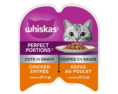 Whiskas Perfect Portions Cuts in Gravy Chicken Cat Food 75g - Case of 24