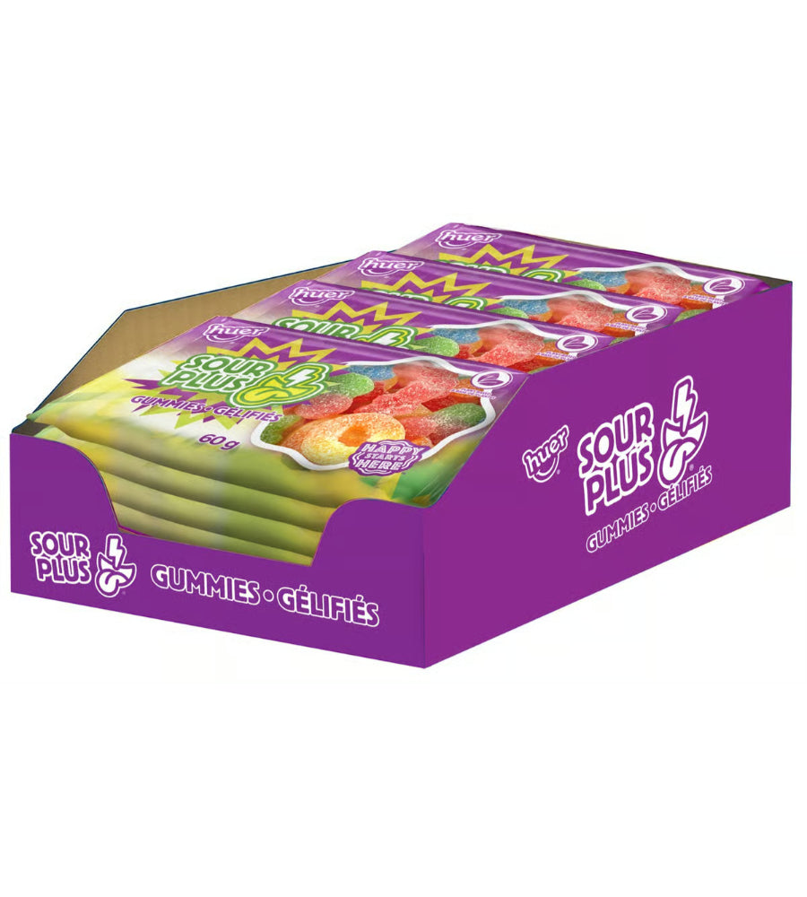 Huer Sour Plus Gummies 60g - Case of 18