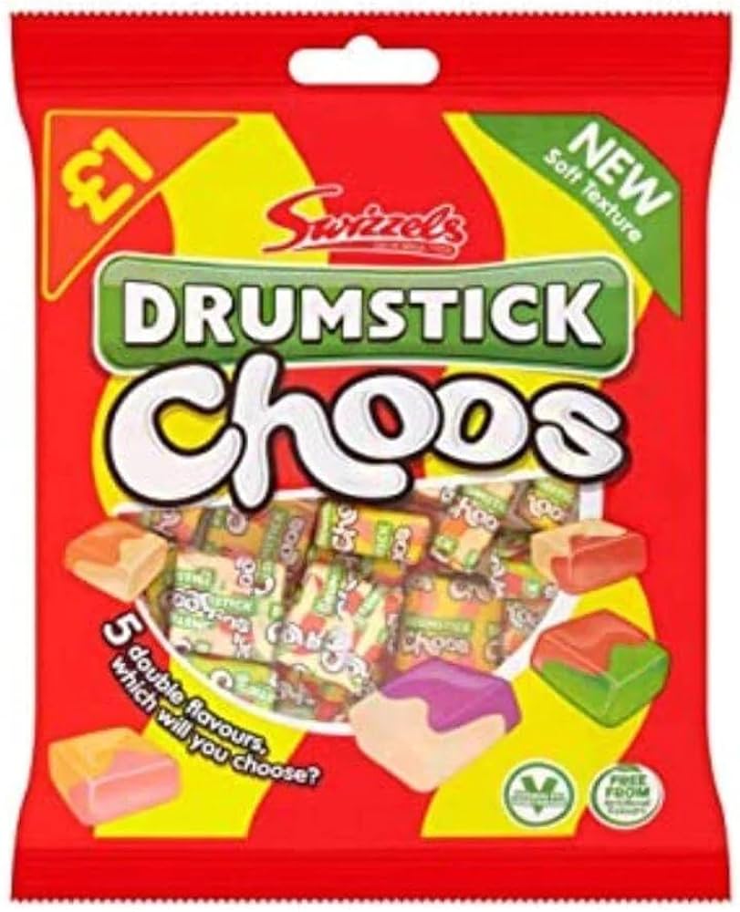 Swizzels Drumstick Choos 5 Flavours - Case of 10