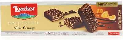 Loacker Patisserie Noir Orange Wafers 100G