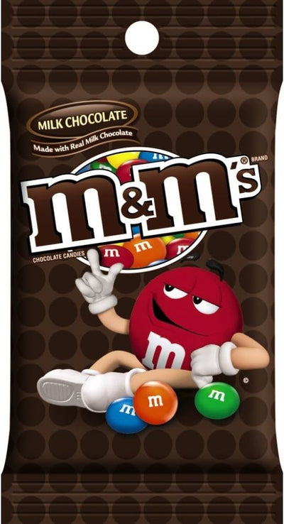 M&M's Milk Chocolate Peg Bag 150.3g - Case of 12