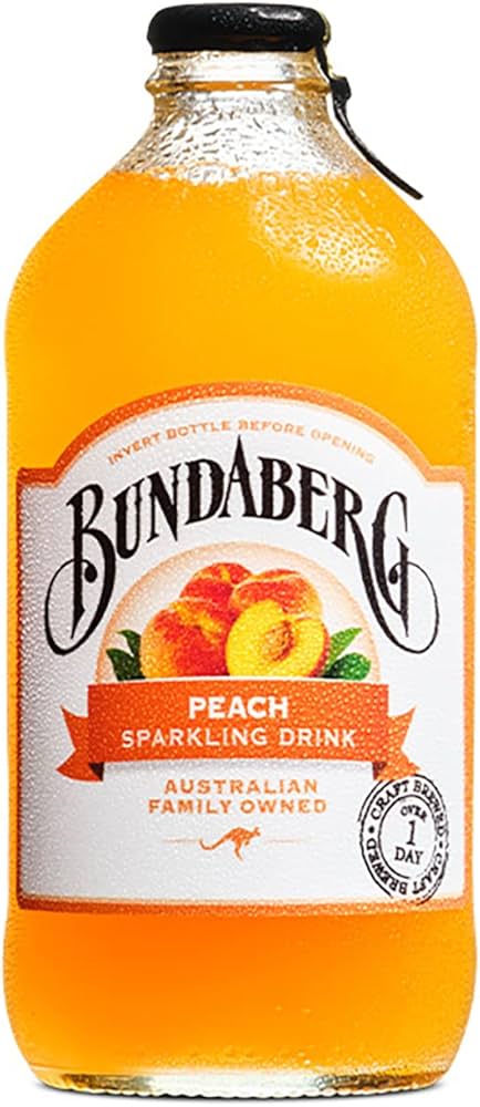 Bundaberg Peach Sparkling Drink 375ml - 12 Pack