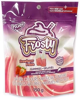 Huer Frosty Strawberry Gummies 150g (Case of 12)