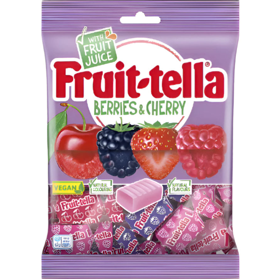 Fruit-Tella Berries & Cherry 135g (Case of 12) - Europe