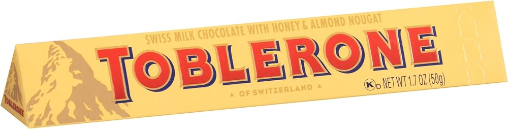 Toblerone Milk Chocolate Bars 50g - 24ct